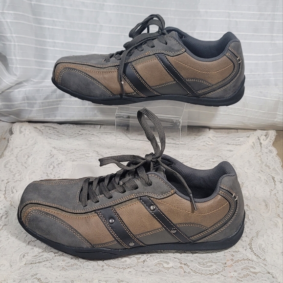 PERRY ELLIS  Portfolio Shoes Gray Brown Black size 10 new - Picture 2 of 5